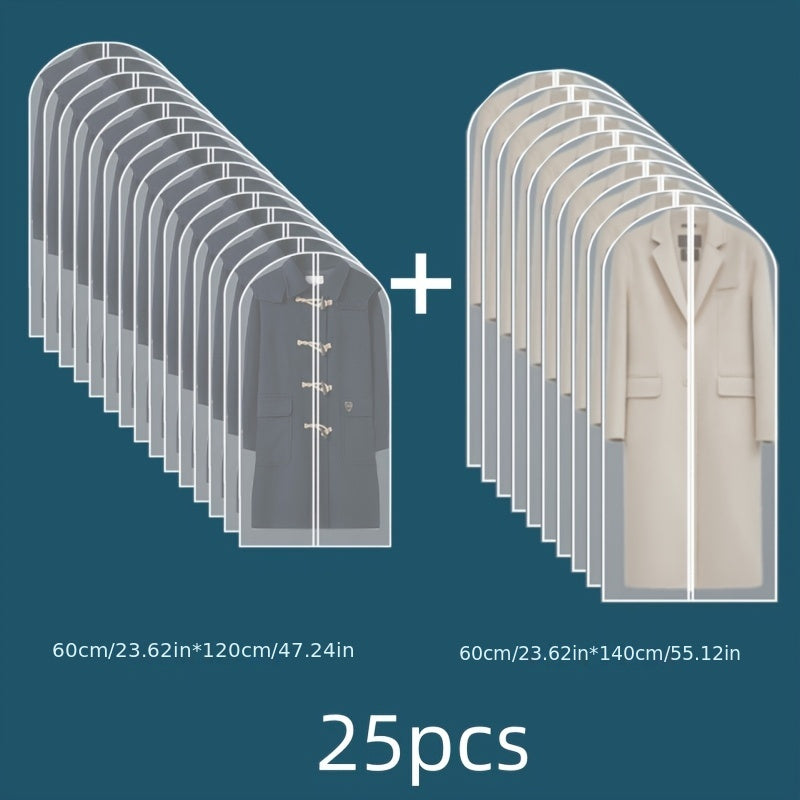 Garment Bag Set Transparent PEVA Water-Repellent & Washable