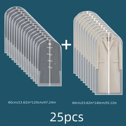 Garment Bag Set Transparent PEVA Water-Repellent & Washable