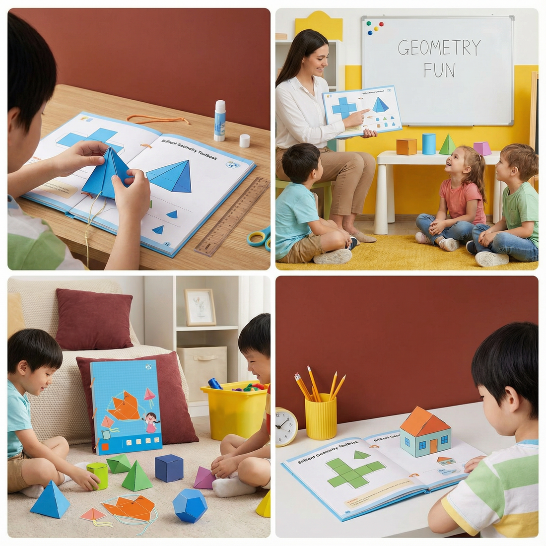 Geometry Book 3D Pull-String Models