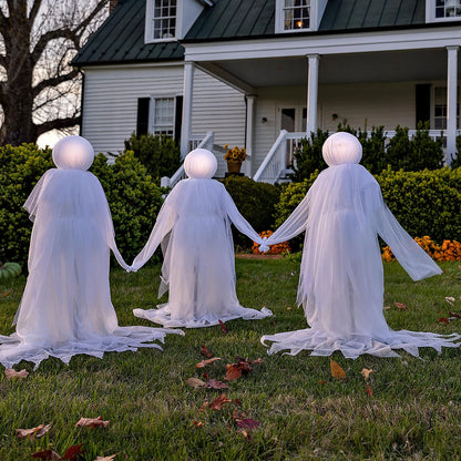 Ghost Garden Stakes Flickering Light-Up Set of 3