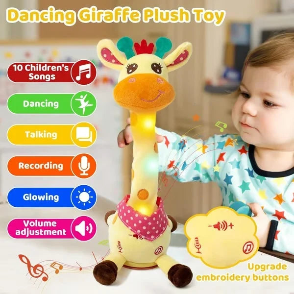 Giraffe Plush Toy Music & Voice Mimic USB Rechargeable