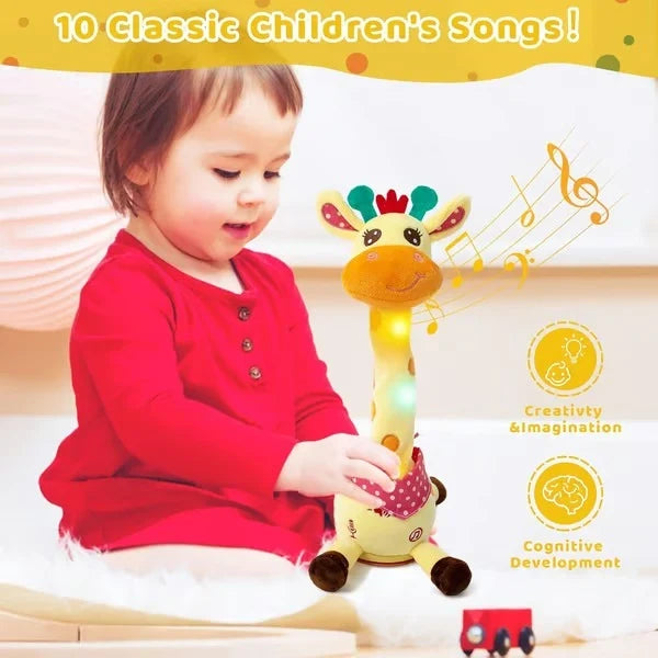 Giraffe Plush Toy Music & Voice Mimic USB Rechargeable