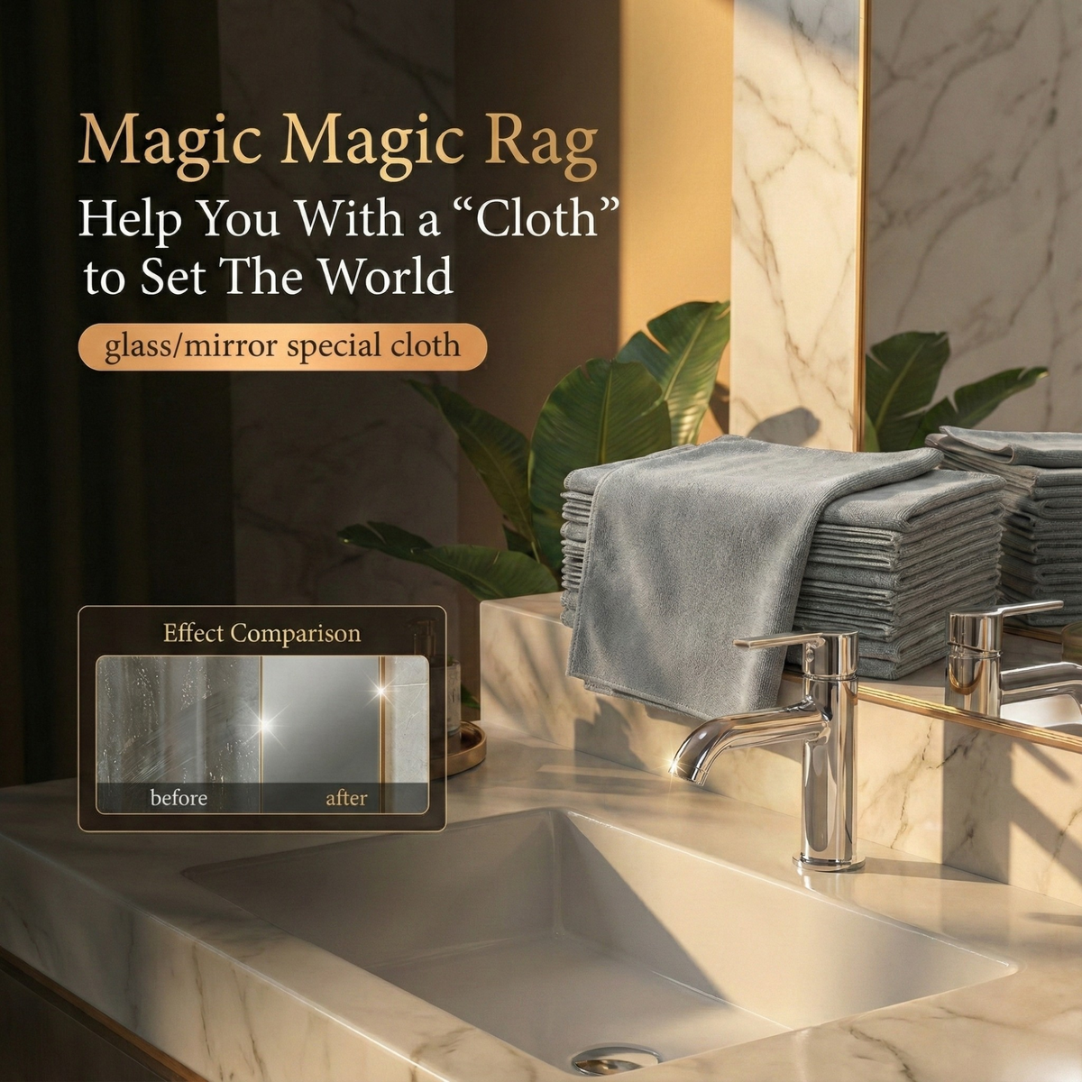 Glass Cleaning Cloths Microfiber Streak-Free 10 Pack