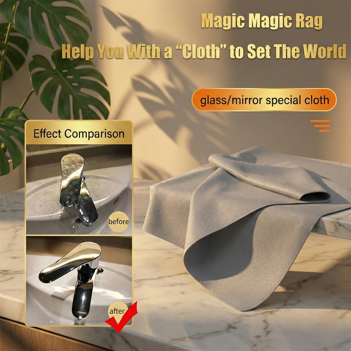 Glass Cleaning Cloths Microfiber Streak-Free 10 Pack