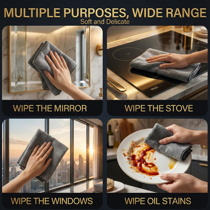 Glass Cleaning Cloths Microfiber Streak-Free 10 Pack