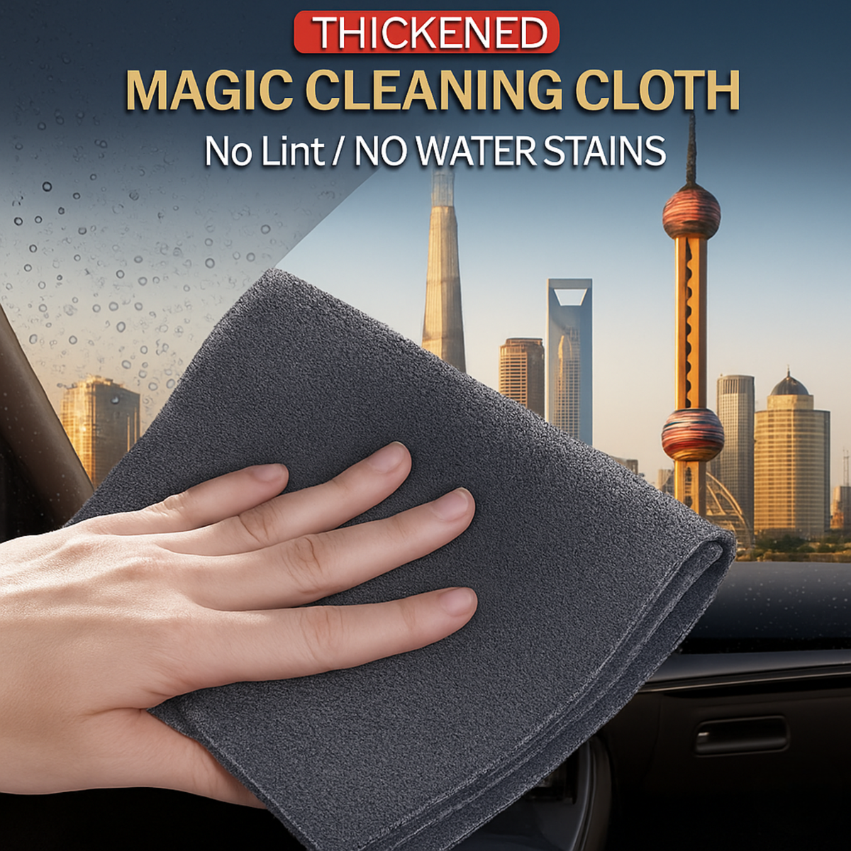 Glass Cleaning Cloths Microfiber Streak-Free 10 Pack