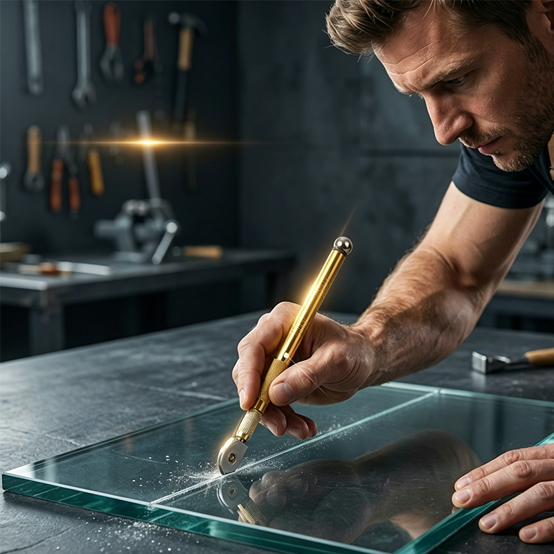 Glass Cutter Extra Sharp Wheel Ergonomic Pen Grip