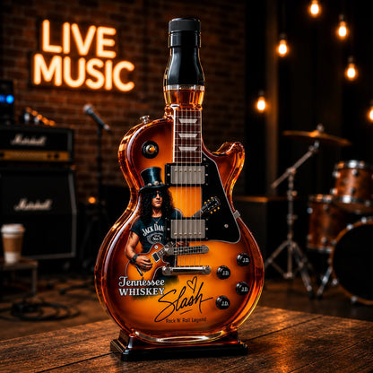 Glass Decanter Guitar-Shaped Transparent Display Piece