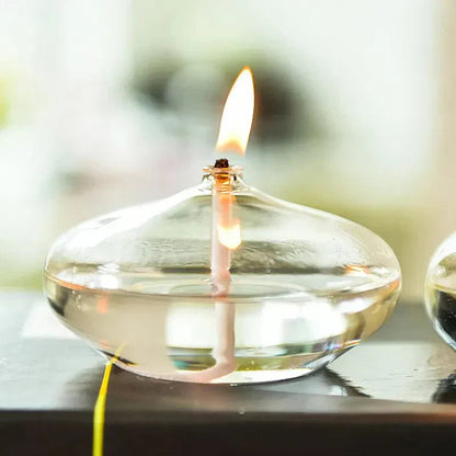 Glass Oil Lamp Included Wick Steady Flame