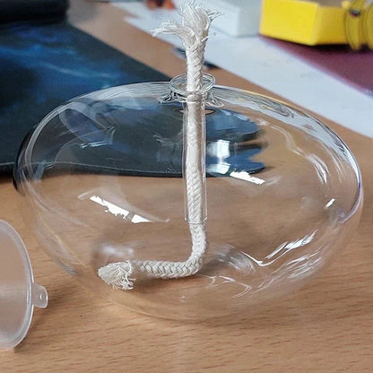 Glass Oil Lamp Included Wick Steady Flame