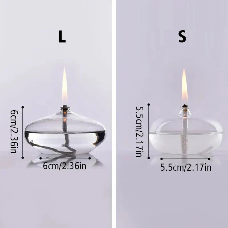 Glass Oil Lamp Included Wick Steady Flame