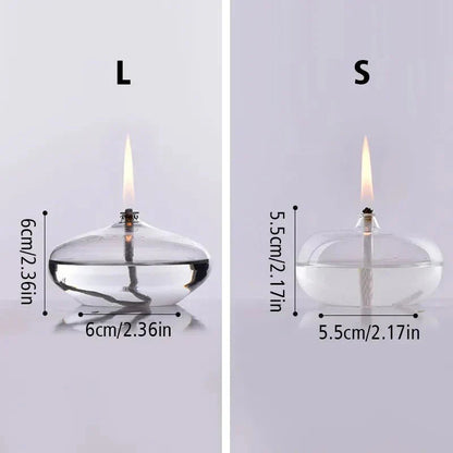 Glass Oil Lamp Included Wick Steady Flame