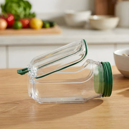 Glass Salad Jar 800ml Wide Opening Leakproof Dressing Cup