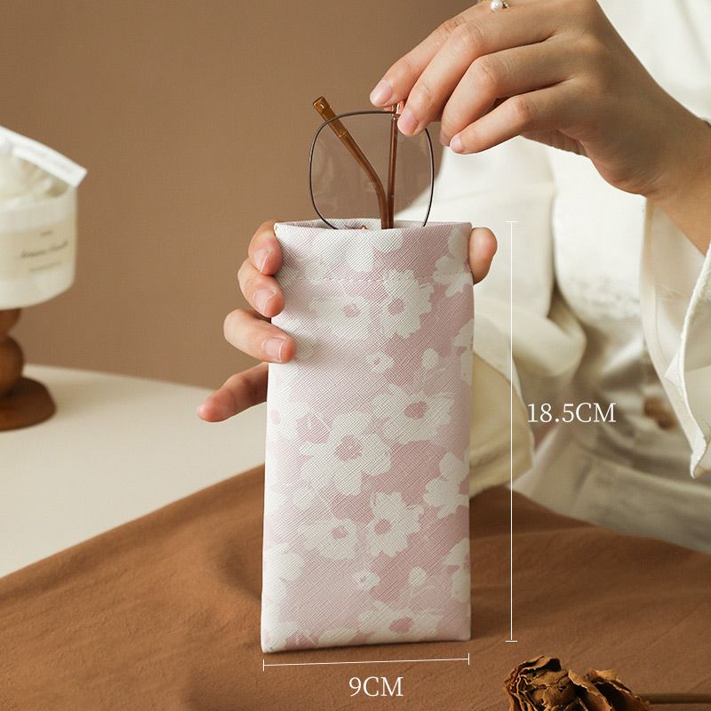 Glasses Case Self-Closing Scratch-Resistant Microfiber Lined