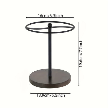 Glasses Holder Round Ring Matte Metal & Stable Base