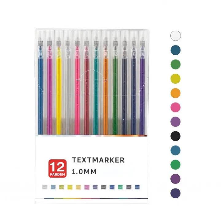 Glitter Gel Pens Fine Tip & Quick-Drying Non-Toxic