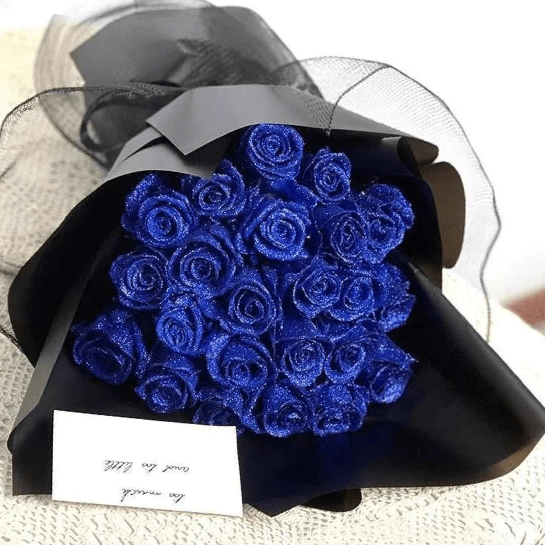 Glitter Preserved Rose - Fleurion Forever Bloom for Romantic Presents & Decoration