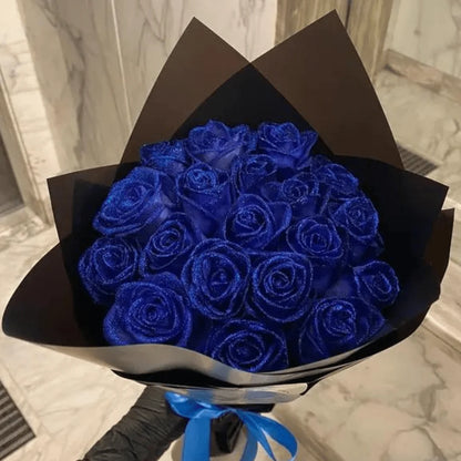 Glitter Preserved Rose - Fleurion Forever Bloom for Romantic Presents & Decoration