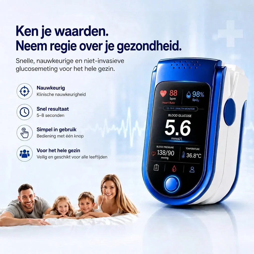 Glucose Monitor Non-Invasive Daily Health Monitoring