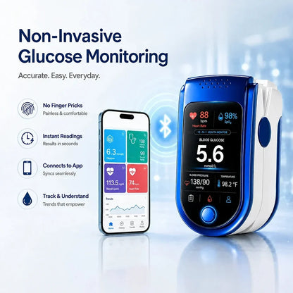 Glucose Monitor Non-Invasive Daily Tracking