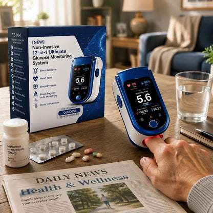 Glucose Monitor Non-Invasive Laser Scan No Needles
