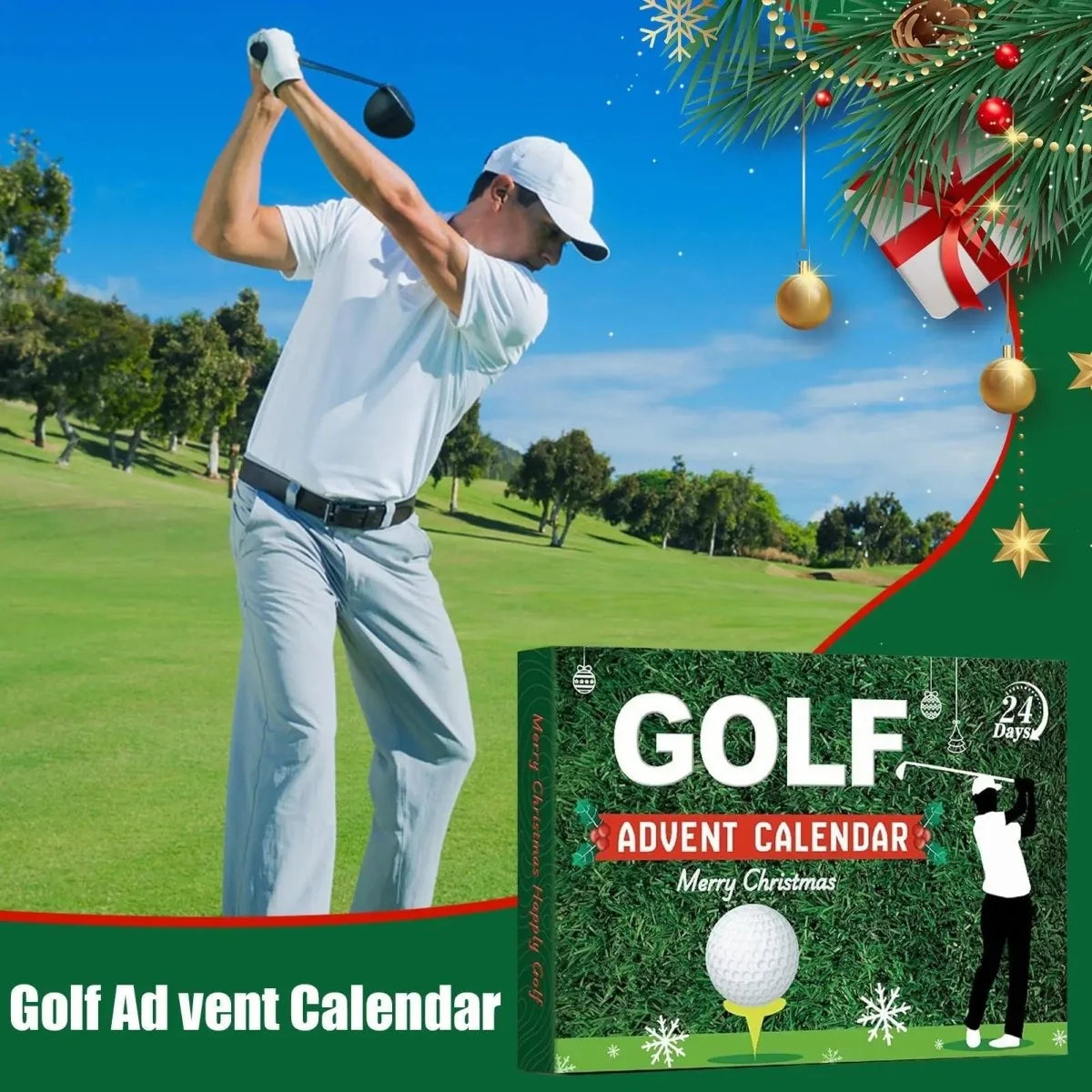 Golf Advent Calendar 24 Golf Accessories Festive Countdown Gift