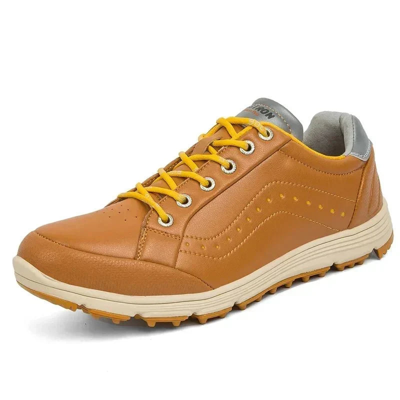 Golf Shoes Waterproof Leather Integrated Traction Cushioned Comfort
