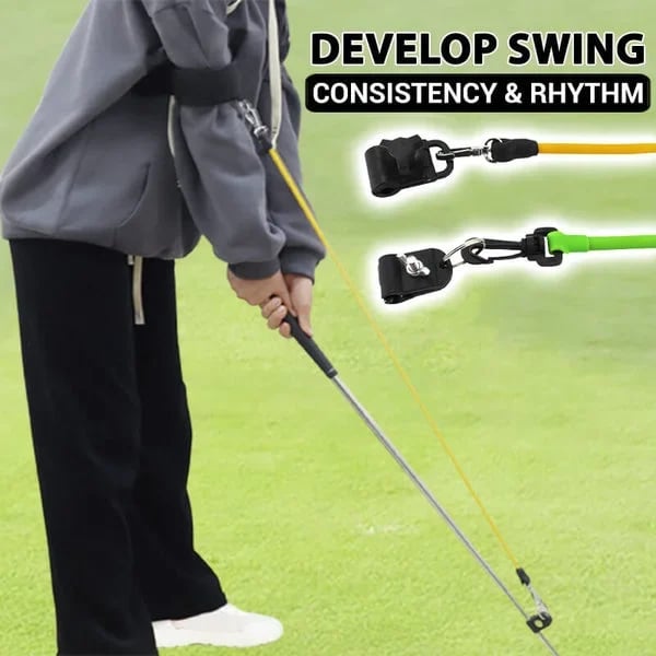 Golf Swing Trainer Latex Resistance Band & Alignment Aid