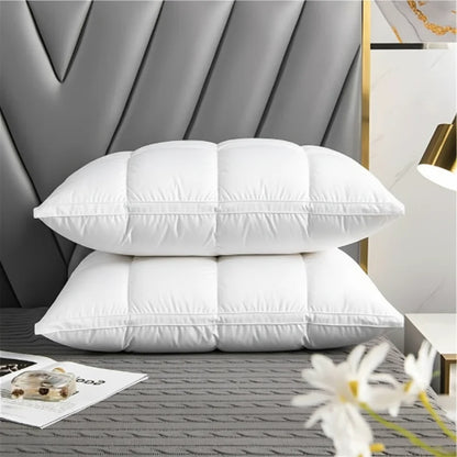 Goose Down Pillow Hypoallergenic Breathable Standard Size