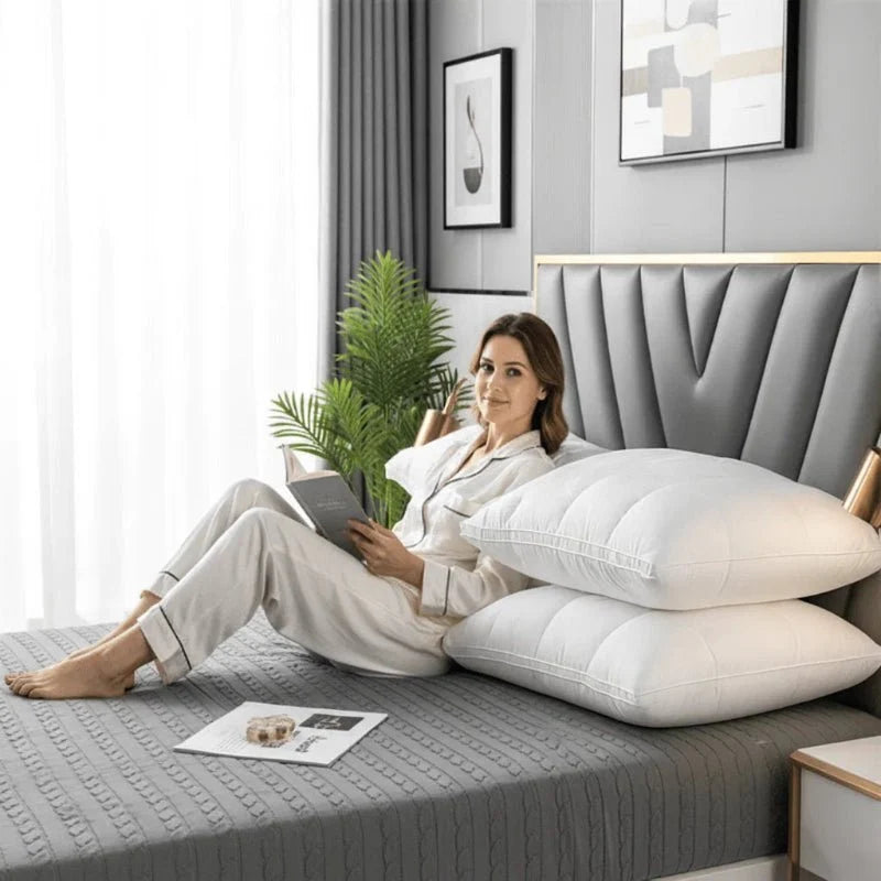 Goose Down Pillow Hypoallergenic Breathable Standard Size