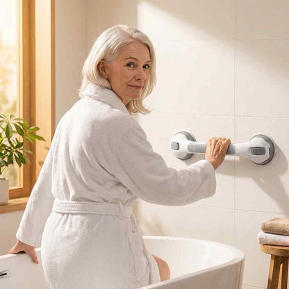 Grab Bar Suction Mount No-Drill Non-Slip 15.7 Inch