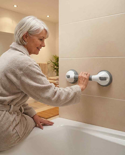 Grab Bar Suction Mount No-Drill Non-Slip 15.7 Inch