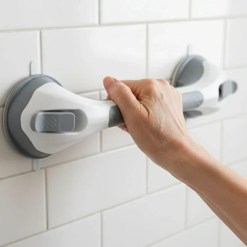 Grab Bar Suction Mount No-Drill Non-Slip 15.7 Inch