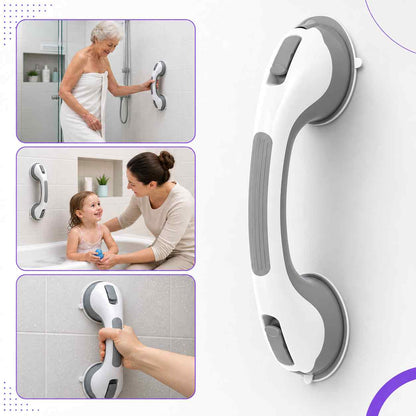 Grab Bar Suction Mount No-Drill Non-Slip 15.7 Inch