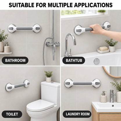 Grab Bar Suction Mount No-Drill Non-Slip 15.7 Inch