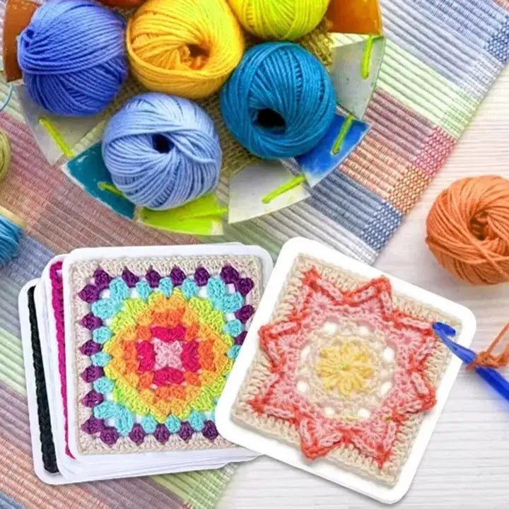 Granny Square Pattern Cards 50 Charted Designs & Booklet