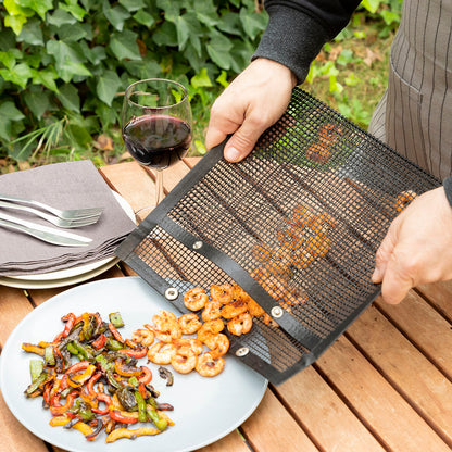 Grill Bags Non-Stick Mesh Dishwasher-Safe Set of 2