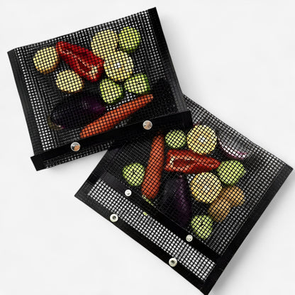 Grill Bags Non-Stick Mesh Dishwasher-Safe Set of 3
