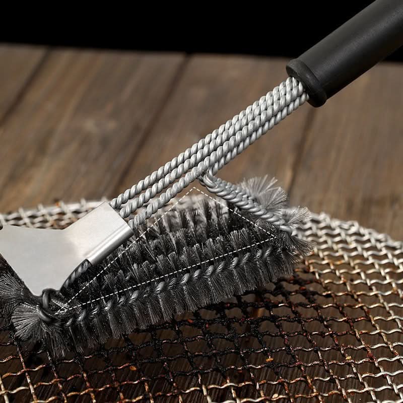 Grill Brush Set Heavy-Duty Heat-Resistant Handle