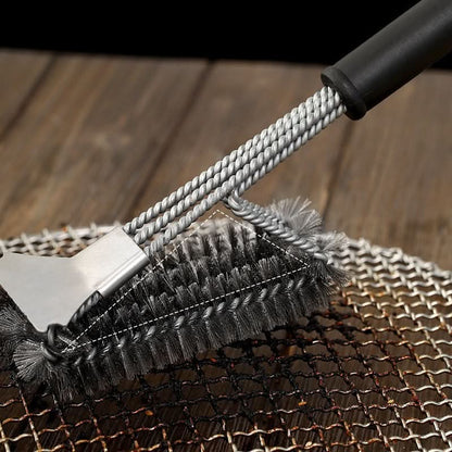 Grill Brush Set Heavy-Duty Heat-Resistant Handle