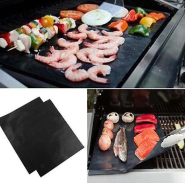 Grill Mat Set Non-Stick Heat-Resistant Set of 2