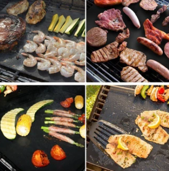 Grill Mat Set Non-Stick Heat-Resistant Set of 2