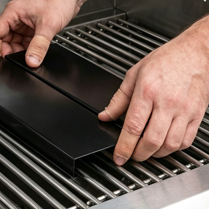 Grill Plate Adjustable 11.8–20.9 In Porcelain-Coated Steel