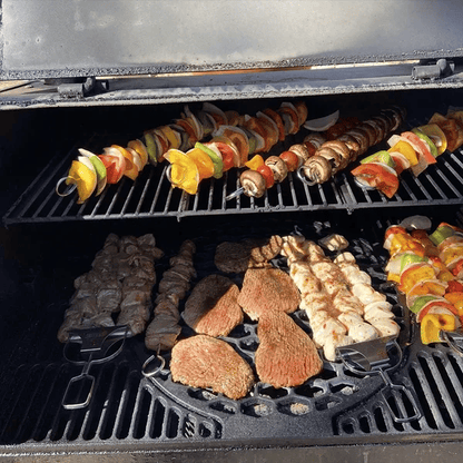 Grill Skewer Set Double-Pronged Stainless Steel 3-Piece