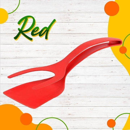 Grill Tongs 2-in-1 Silicone Non-Scratch Heat-Resistant