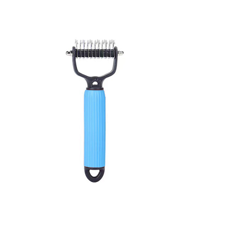 Grooming Brush Dog & Cat Safety Blades Ergonomic Handle