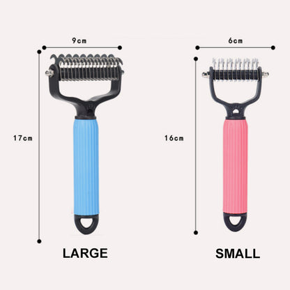 Grooming Brush Dog & Cat Safety Blades Ergonomic Handle