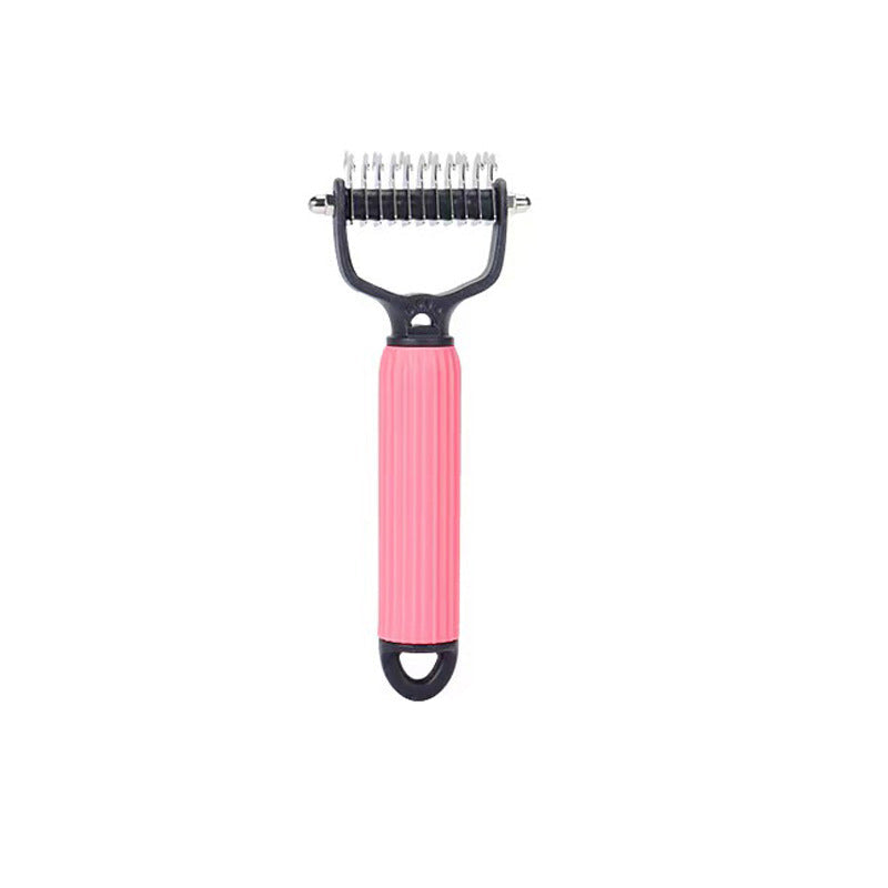Grooming Brush Dog & Cat Safety Blades Ergonomic Handle