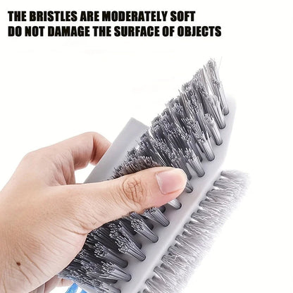 Grout Cleaning Brush 4-in-1 V-Shaped Bristles Non-Slip Handle