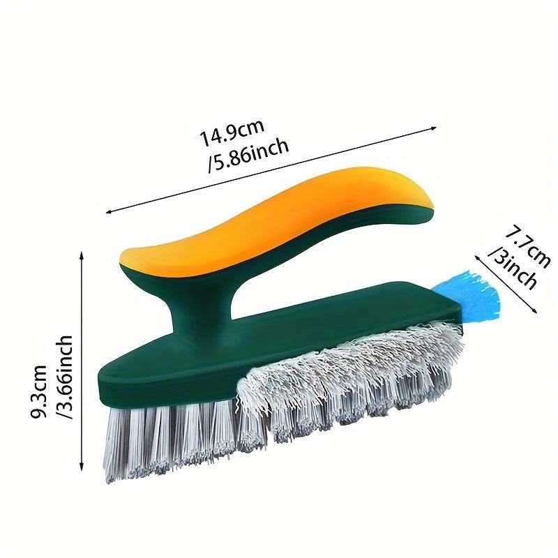 Grout Cleaning Brush 4-in-1 V-Shaped Bristles Non-Slip Handle